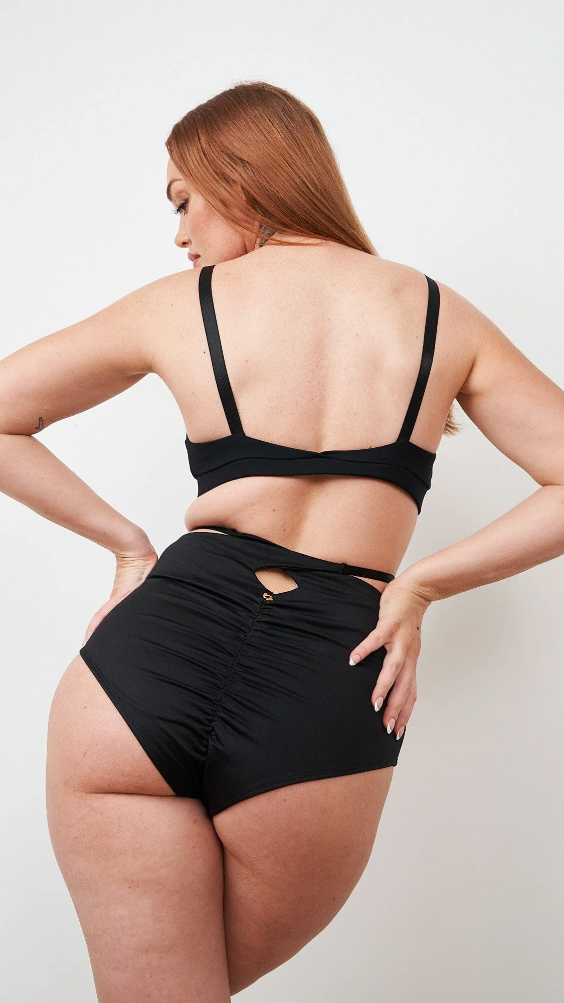 Bailey Bottom - Adjustable Cut Out High Waist Bottoms Recycled Black - Image 4