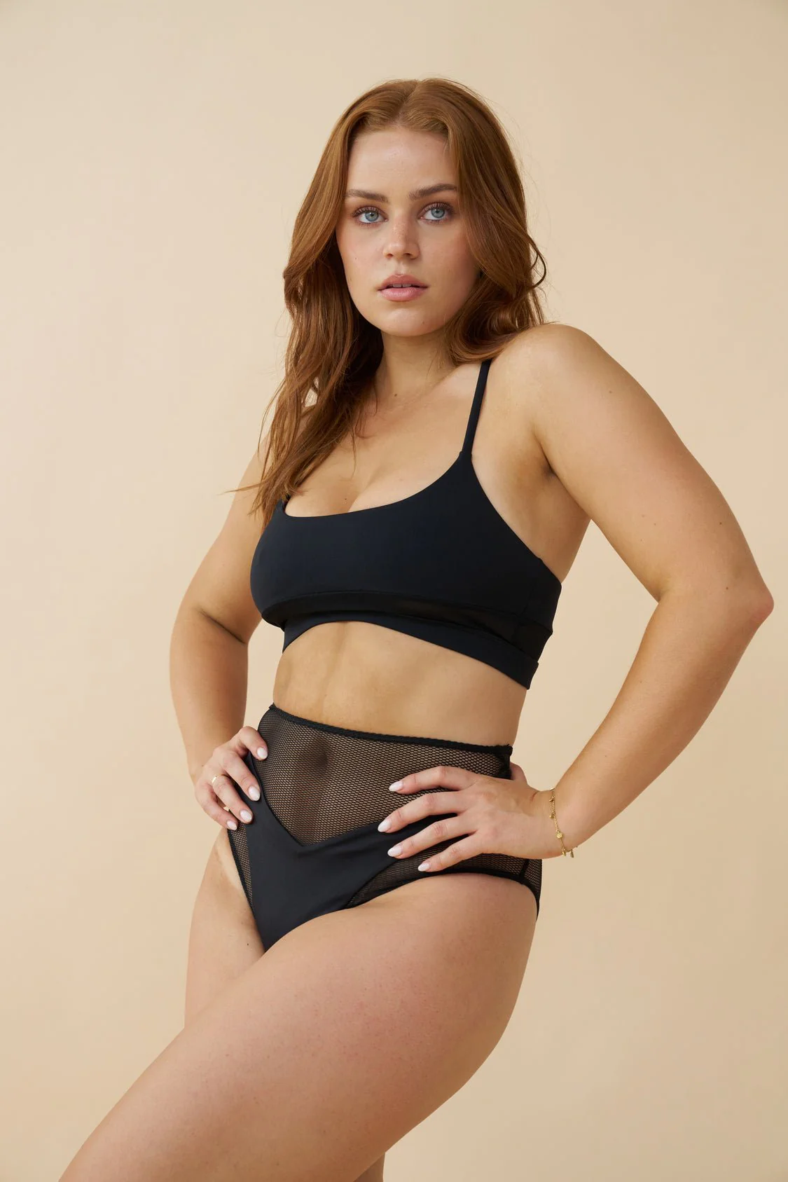 Blake High Waist Mesh Shorts Black - Image 7
