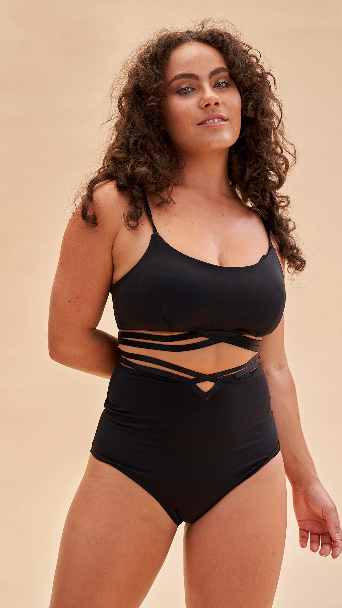 Poppy Strappy Top Black - Image 3